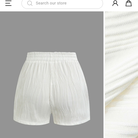 Micas NWTs Textured Sleeveless Crop Top & Short Set - Picture 5 of 7